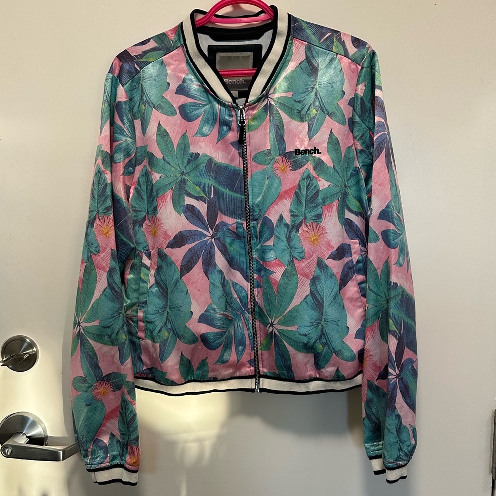 BENCH floral print satin Jacket